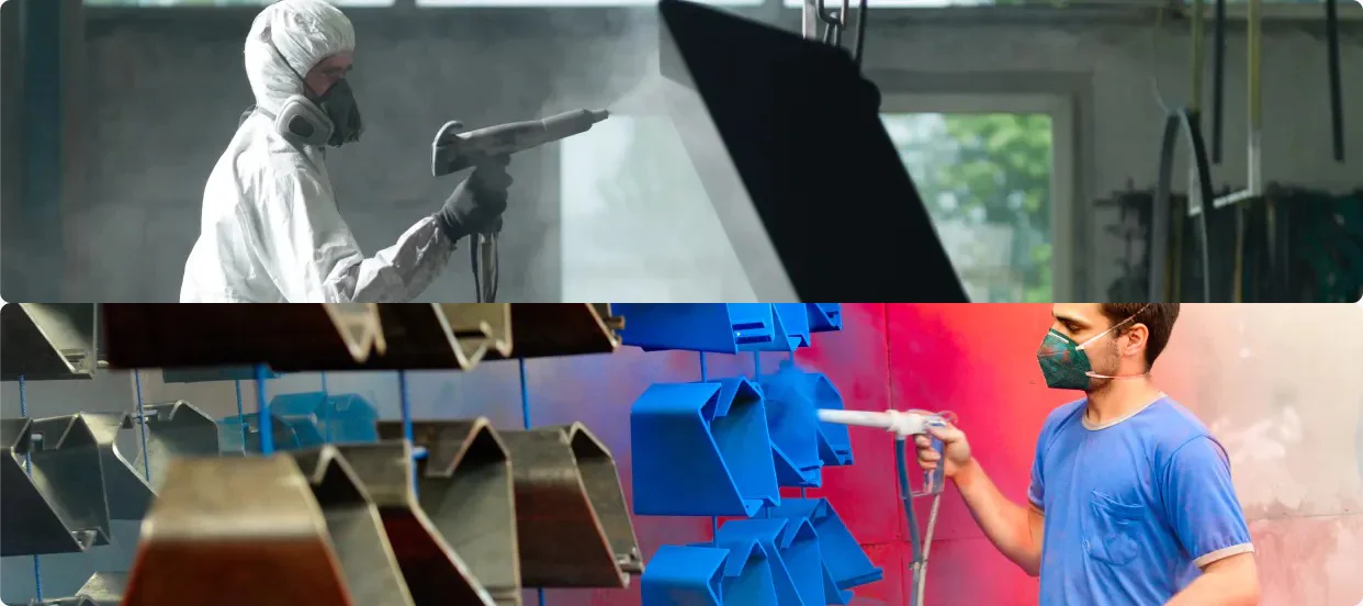 Serviço, Texturas, Acabamento, Pintura eletrostática a pó resistente em Curitiba e região metropolitana RTS METALURGICA.